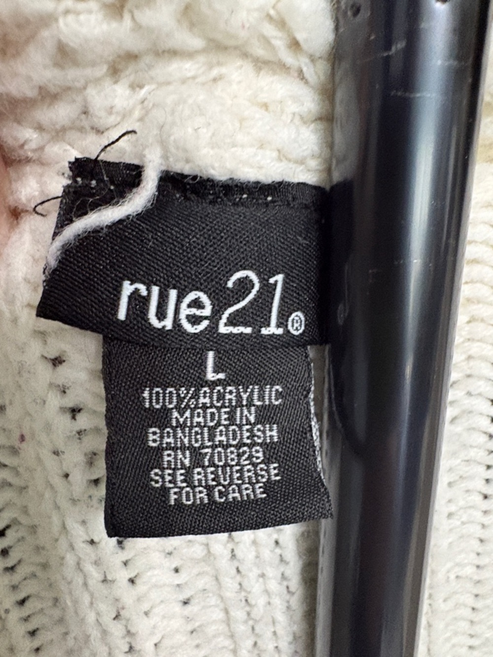 🖤Rue 21 Cream Cable-Knit Shawl-Collar Cardigan🖤 - Picture 2 of 4